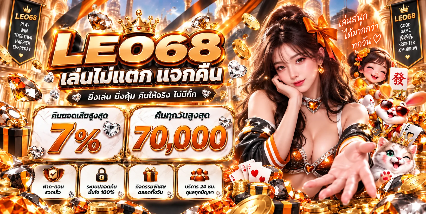 แบนเนอร์ LEO68 สล็อตและคืนยอดสำหรับผู้เล่น